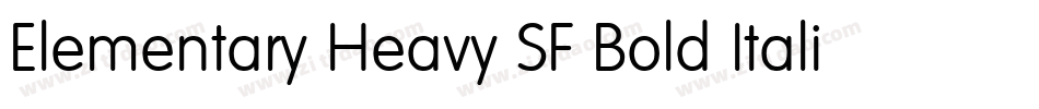 Elementary Heavy SF Bold Italic字体转换